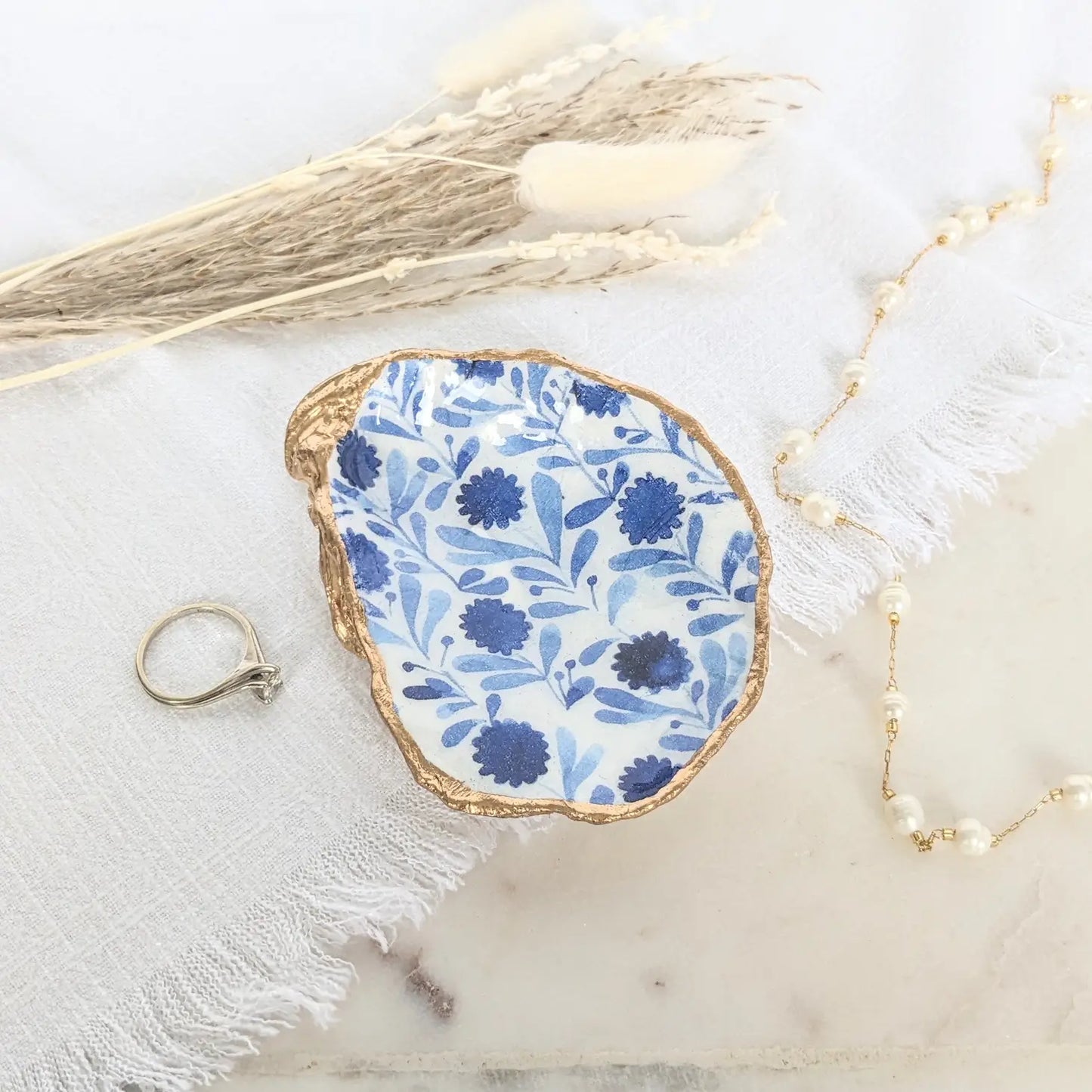 Oyster Shell Trinket Ring Dish