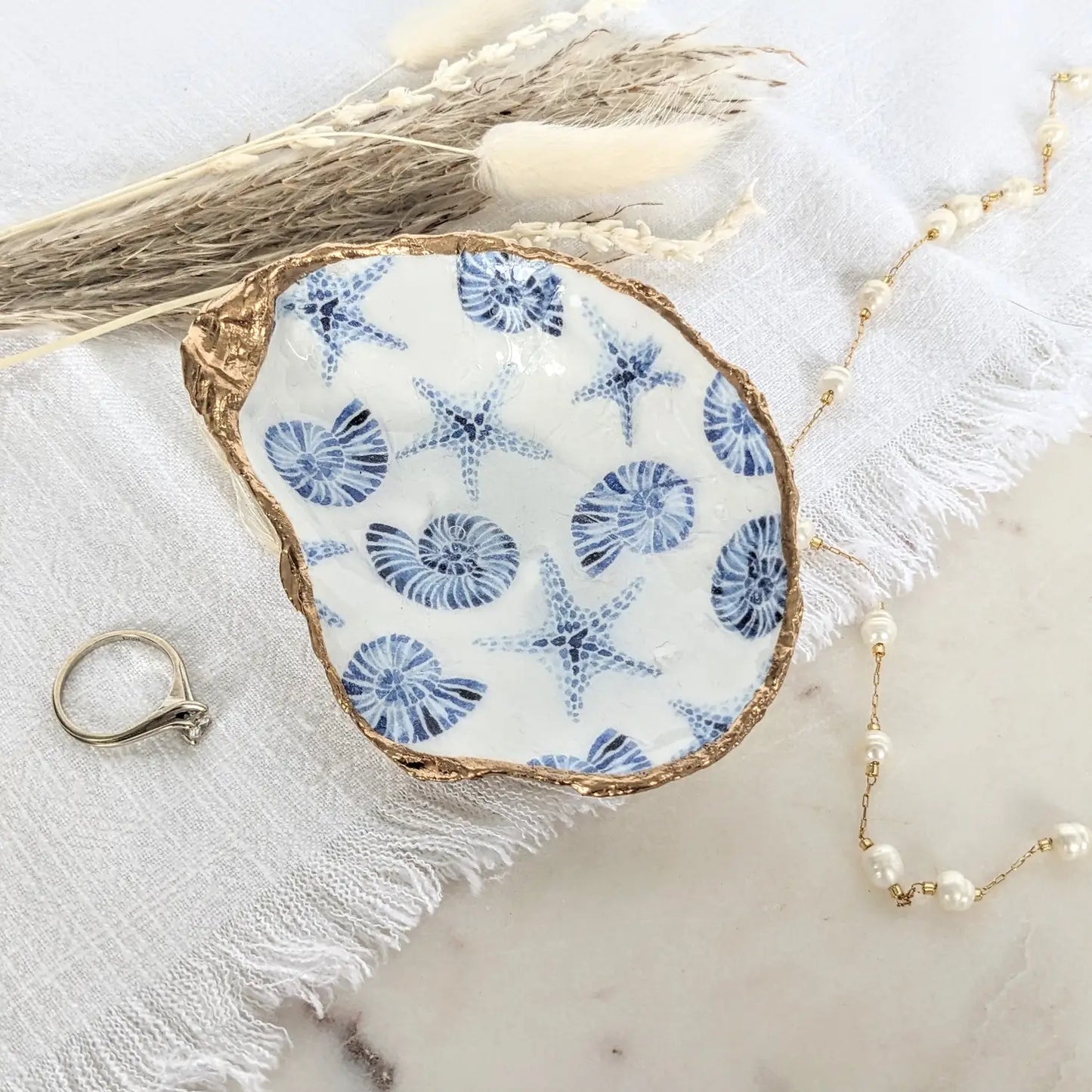 Oyster Shell Trinket Ring Dish