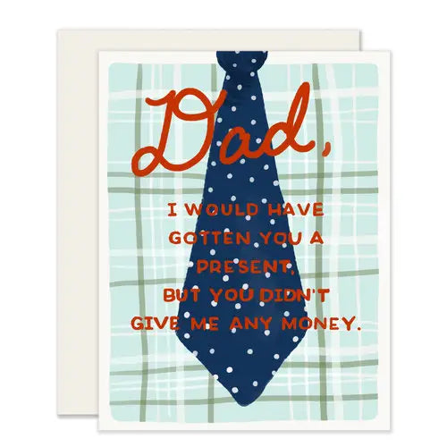 No Presents Father's Day Card