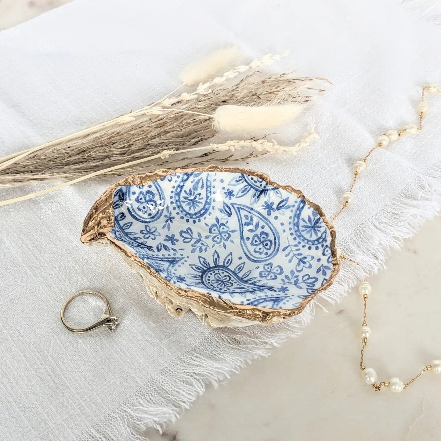Oyster Shell Trinket Ring Dish